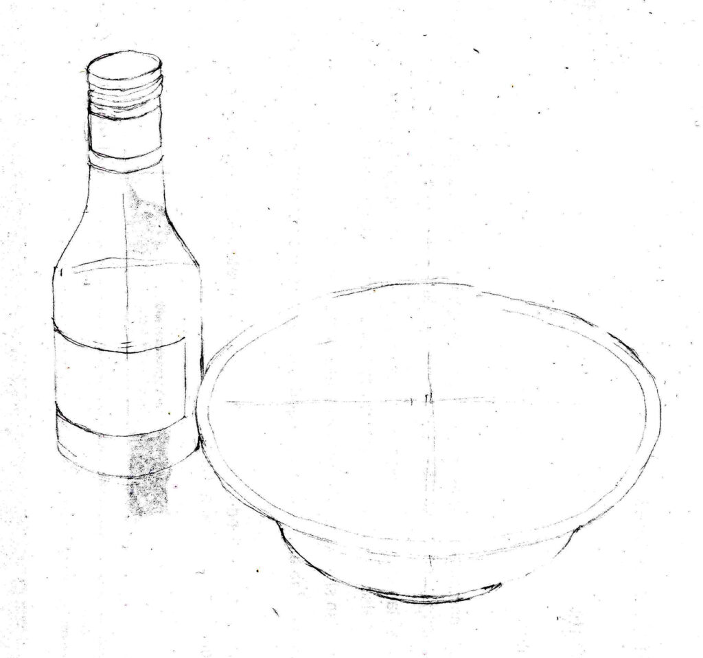 Bottle and bowl